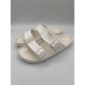 Birkenstock Eva Unisex Arizona Sandals White EU39 Women's Size 8 Mens Size 7